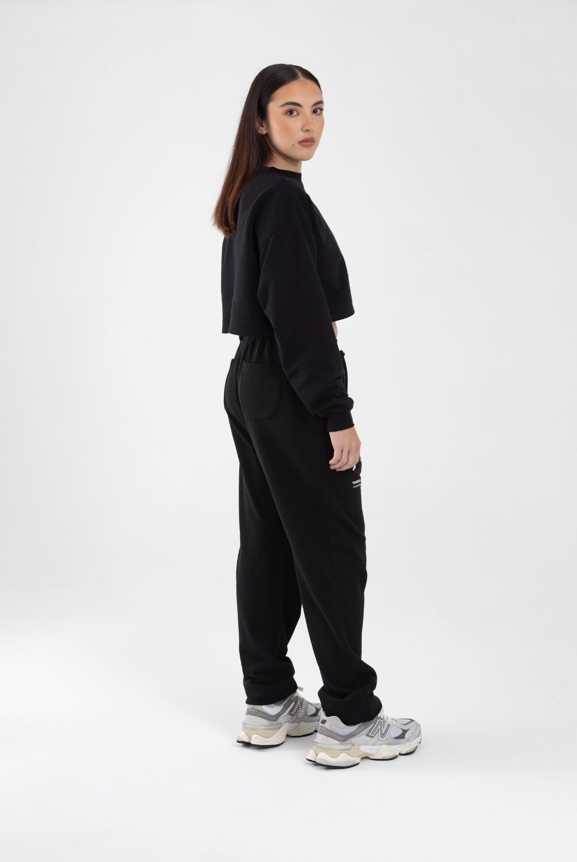 ARTDIST - Blue Mines Black Crewneck Cropped