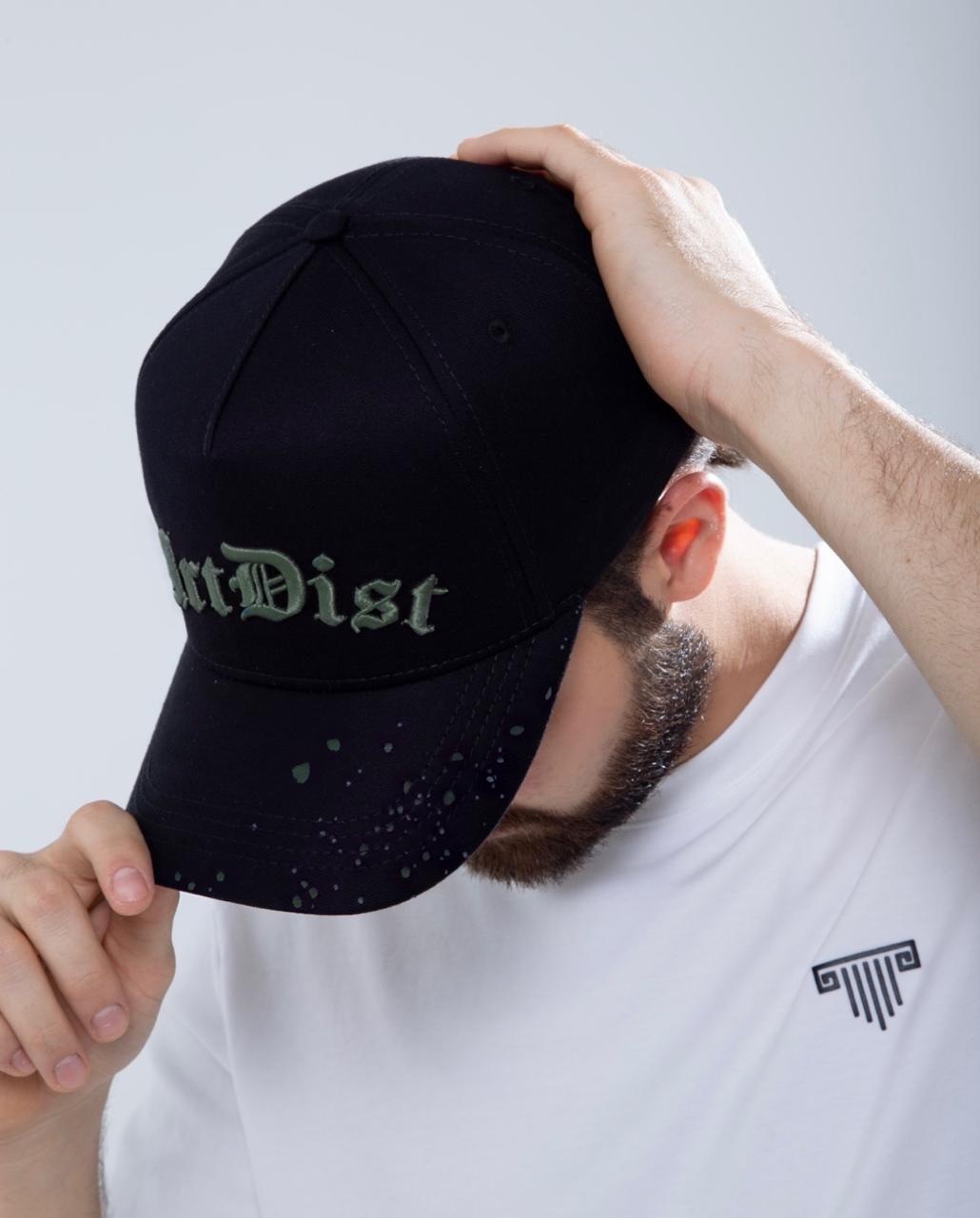 Black Sprayed Cap