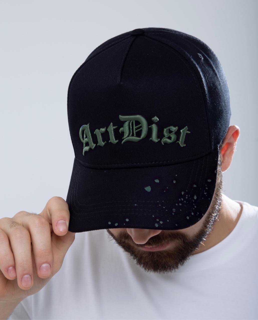 Black Sprayed Cap
