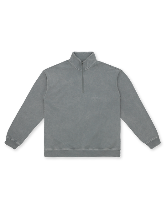 COLD GRAY ZIPPER SWEATER