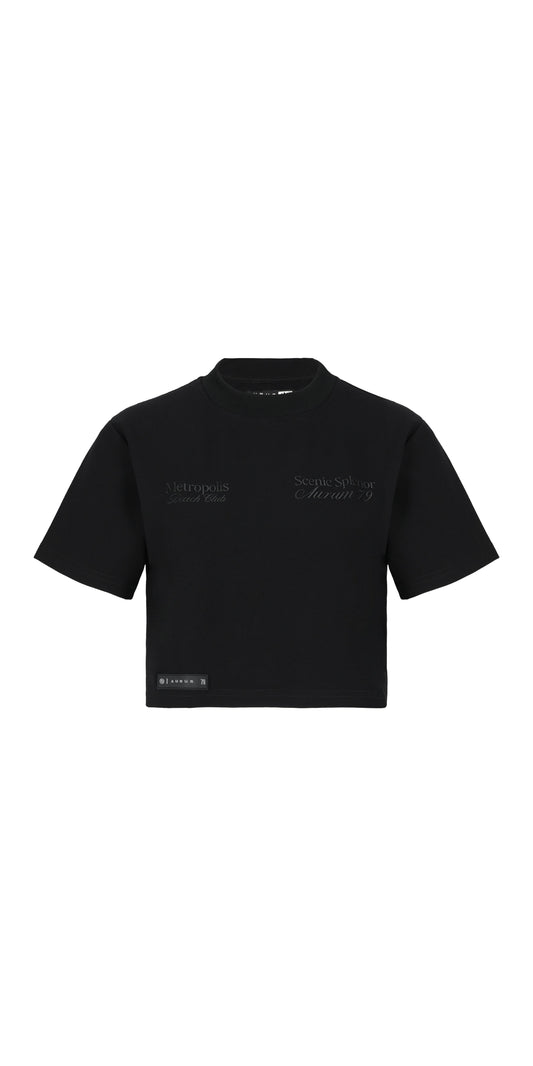 BLACK METROPOLIS CROPTOP
