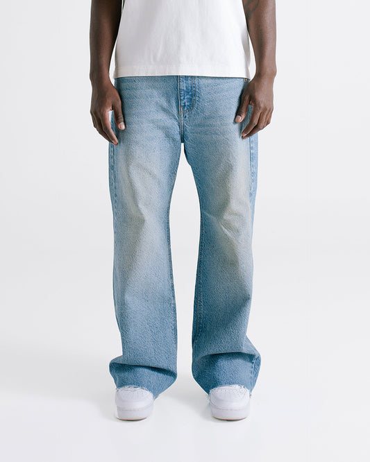 Wide Fit Jean Classic - Washed Blue