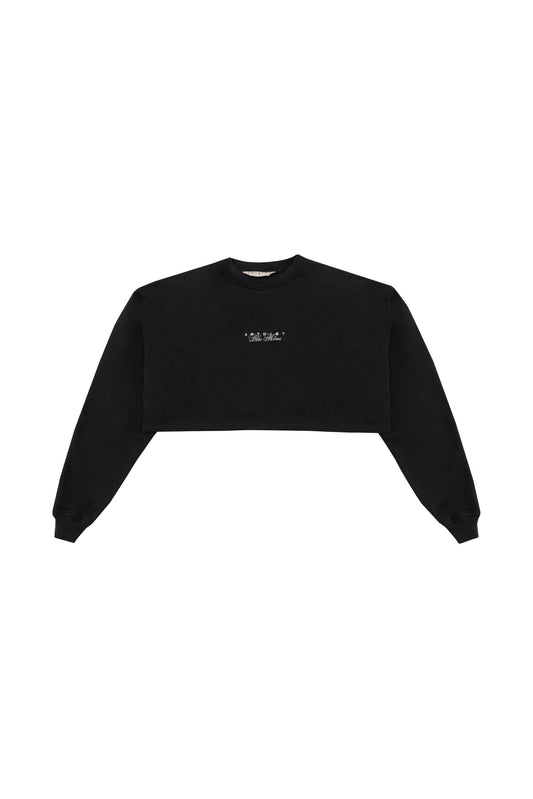 ARTDIST - Blue Mines Black Crewneck Cropped